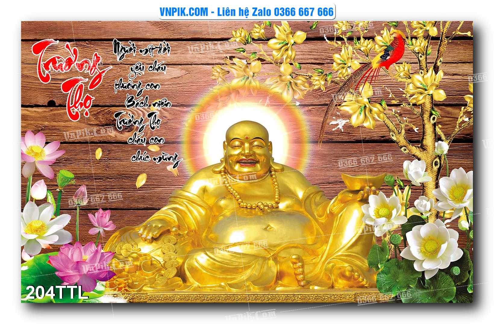 File PSD Vector Tranh Tài Lộc Mẫu Số 204TTL
