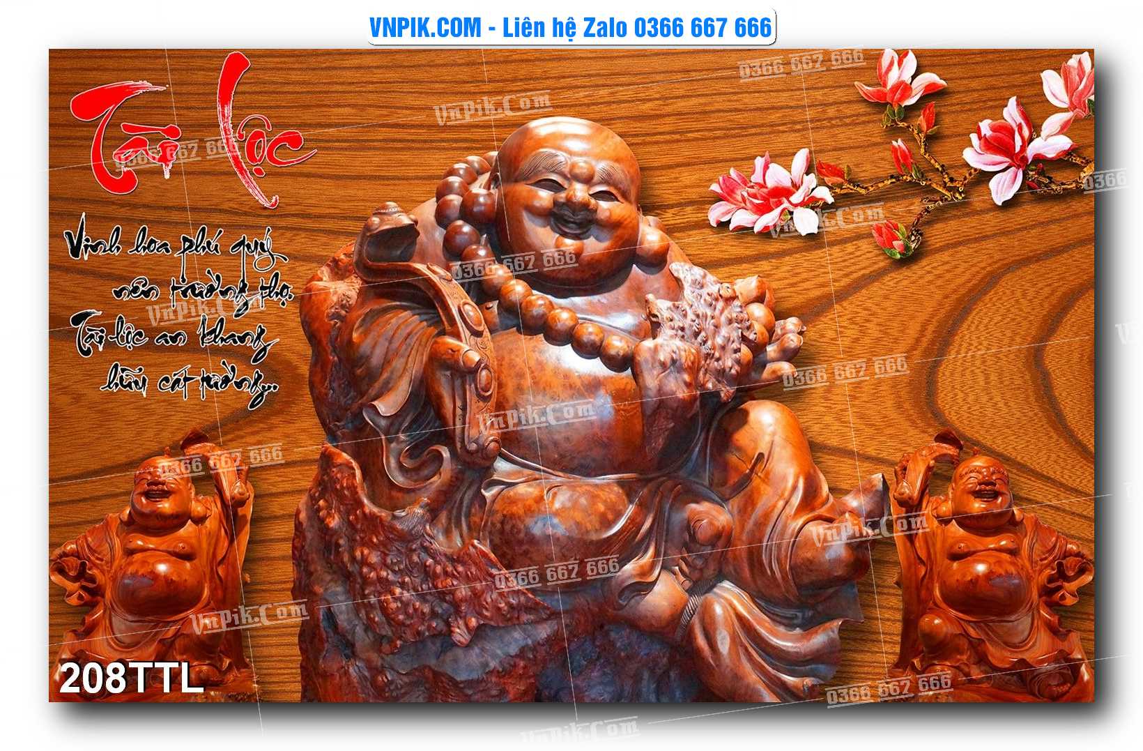 File PSD Vector Tranh Tài Lộc Mẫu Số 208TTL