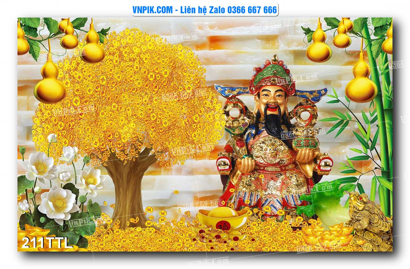 File PSD Vector Tranh Tài Lộc Mẫu Số 211TTL