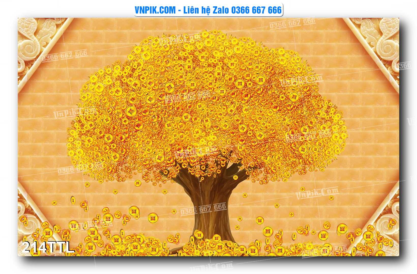 File PSD Vector Tranh Tài Lộc Mẫu Số 214TTL