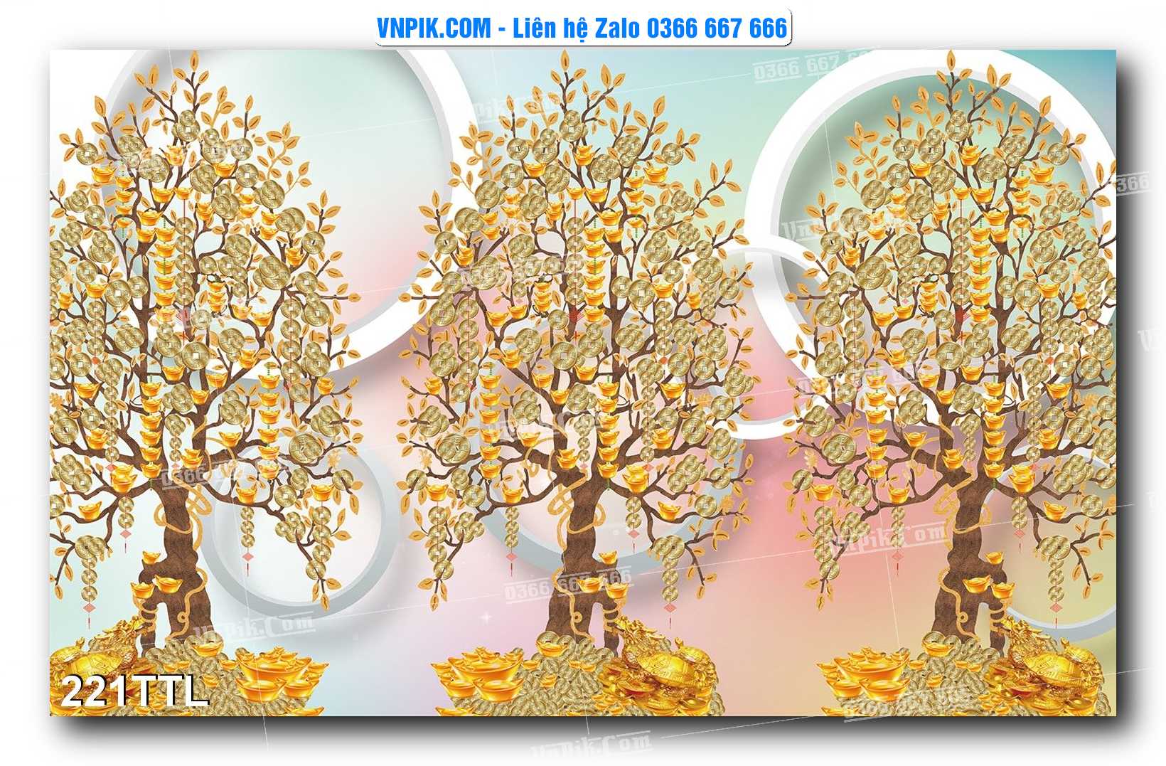 File PSD Vector Tranh Tài Lộc Mẫu Số 221TTL
