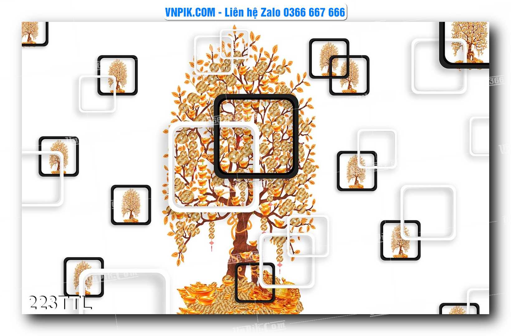 File PSD Vector Tranh Tài Lộc Mẫu Số 223TTL
