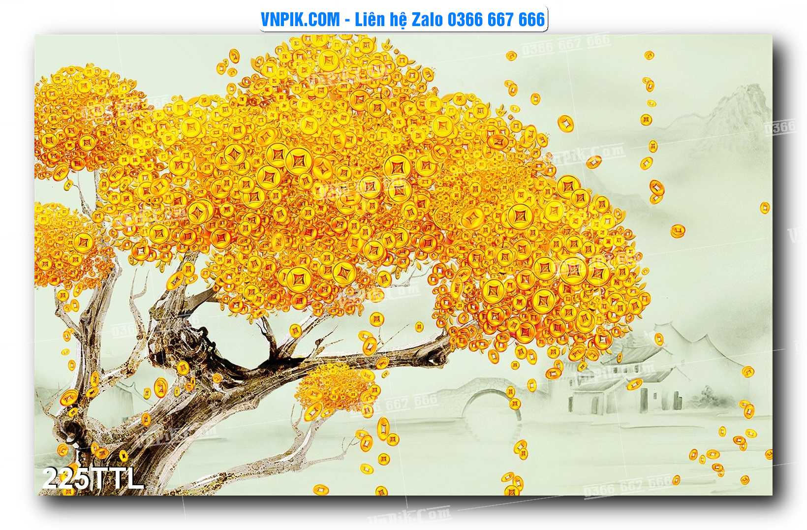 File PSD Vector Tranh Tài Lộc Mẫu Số 225TTL