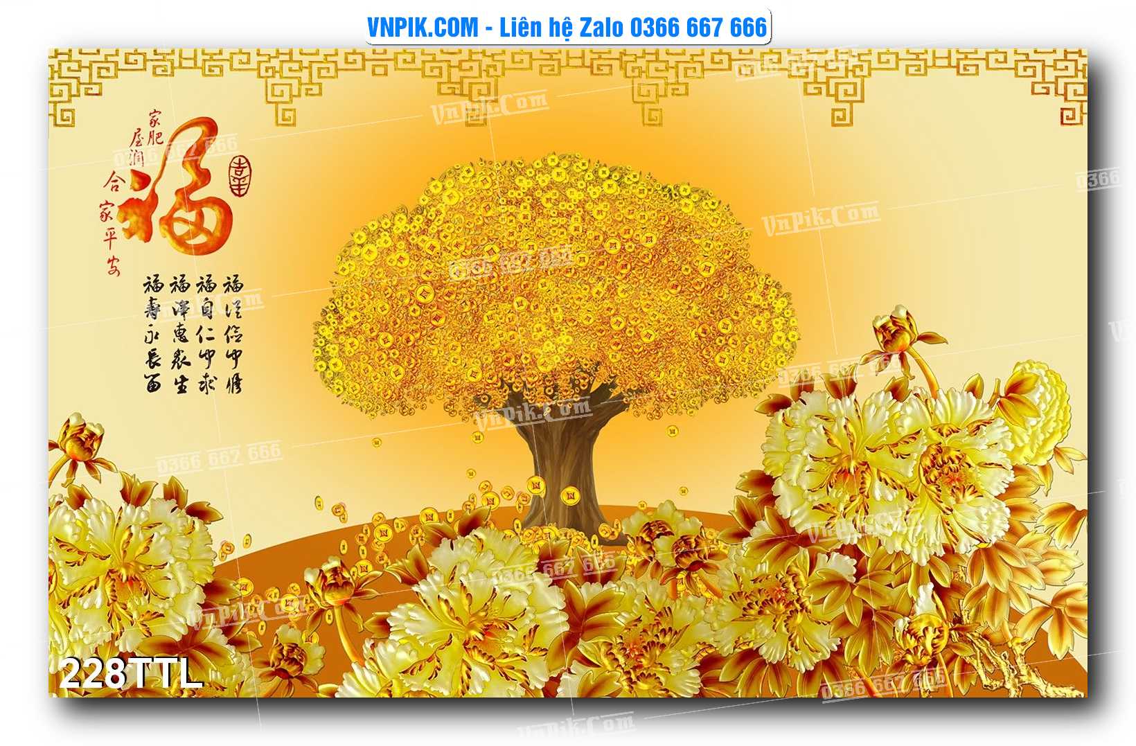 File PSD Vector Tranh Tài Lộc Mẫu Số 228TTL