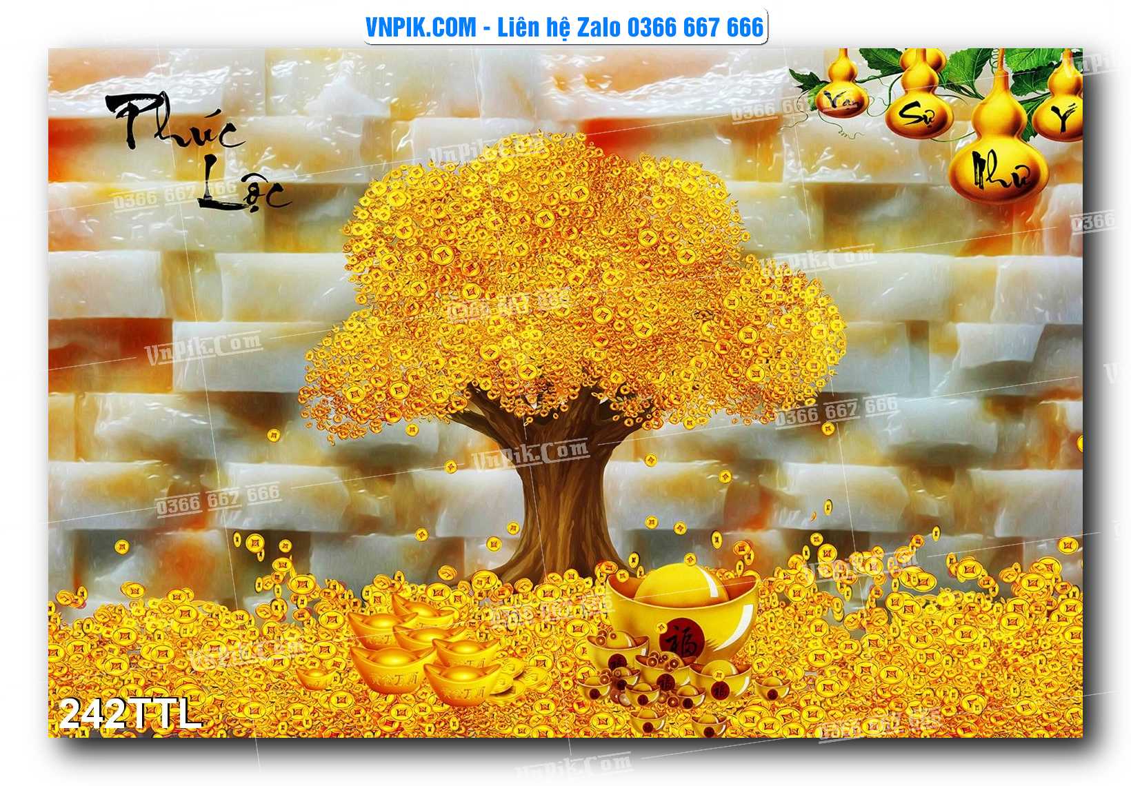 File PSD Vector Tranh Tài Lộc Mẫu Số 242TTL