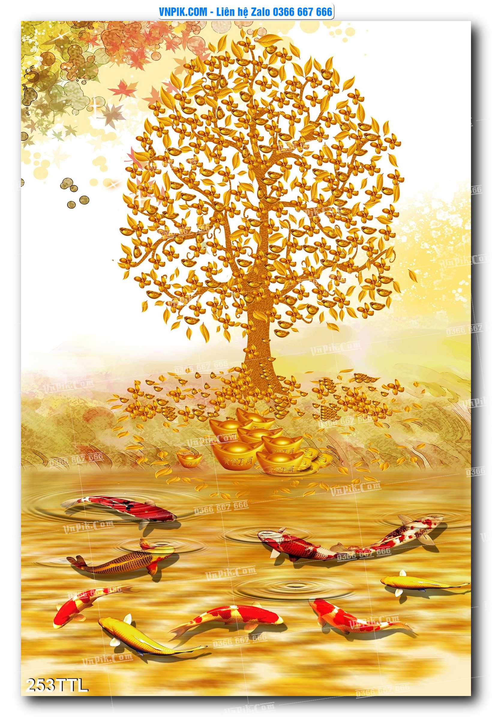 File PSD Vector Tranh Tài Lộc Mẫu Số 253TTL