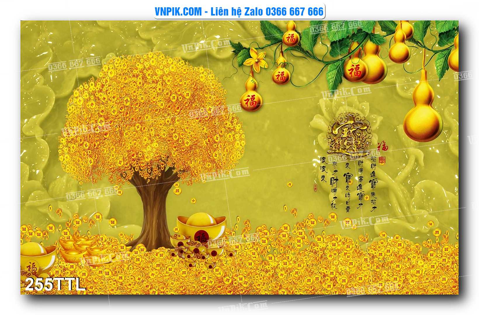 File PSD Vector Tranh Tài Lộc Mẫu Số 255TTL
