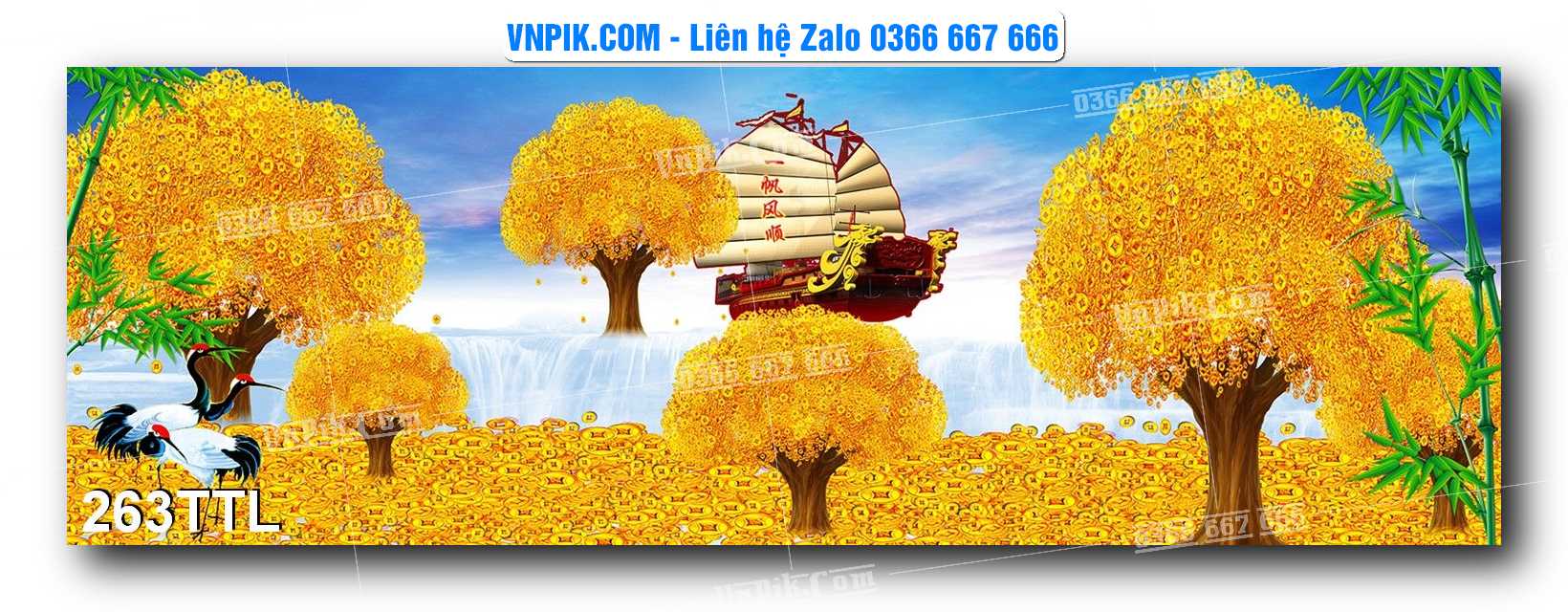 File PSD Vector Tranh Tài Lộc Mẫu Số 263TTL