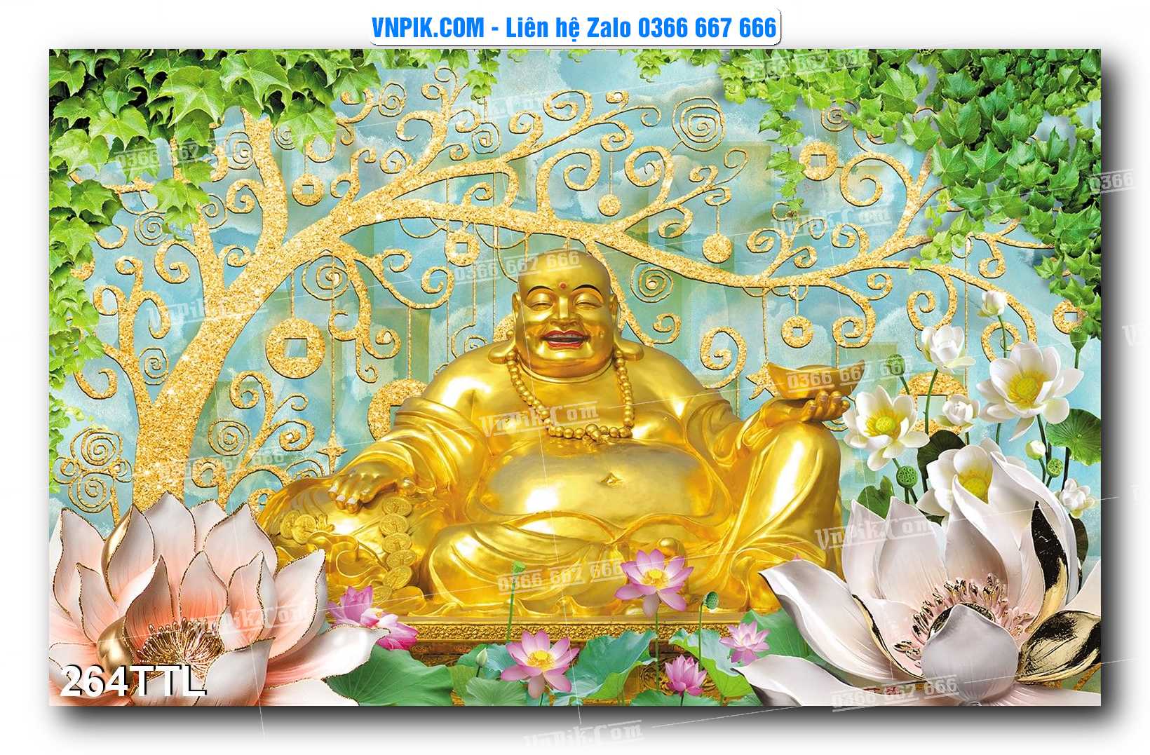 File PSD Vector Tranh Tài Lộc Mẫu Số 264TTL