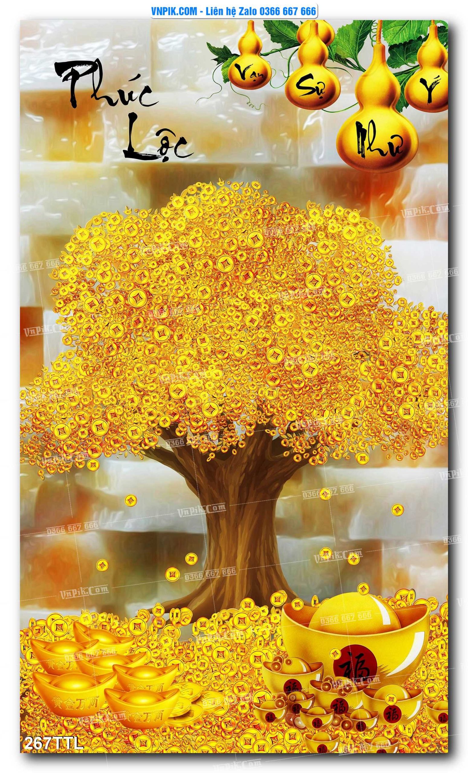 File PSD Vector Tranh Tài Lộc Mẫu Số 267TTL