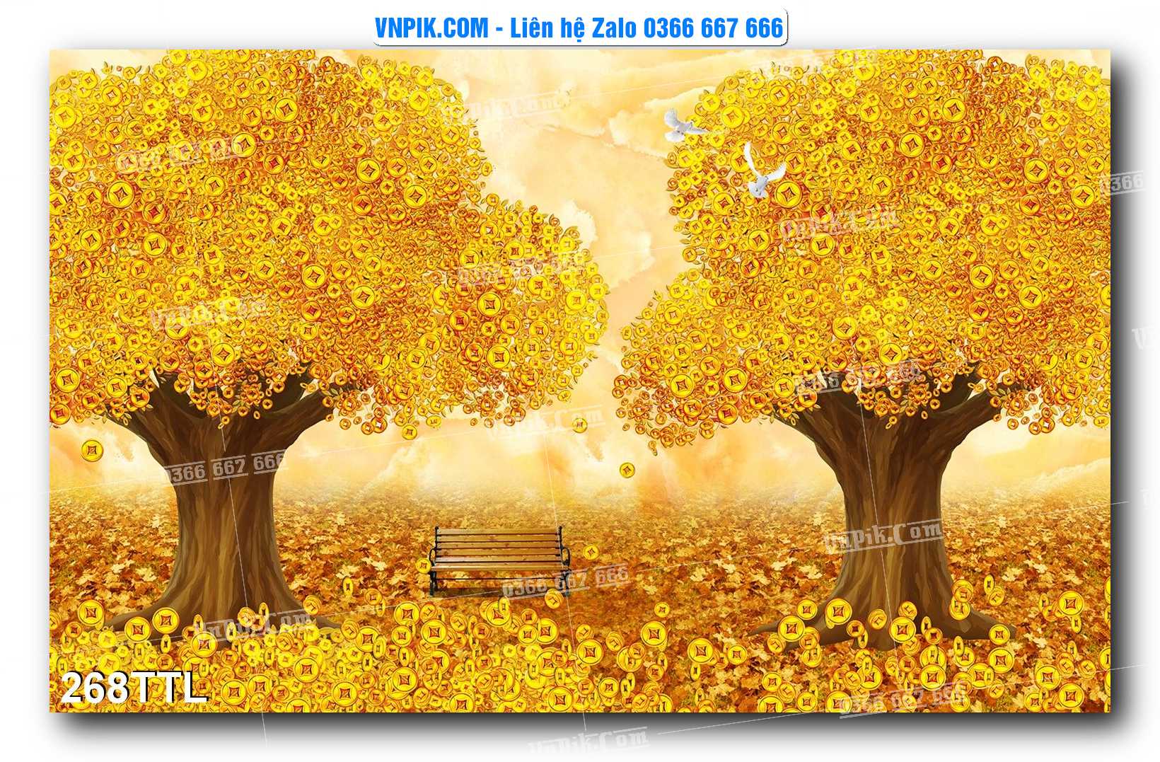 File PSD Vector Tranh Tài Lộc Mẫu Số 268TTL