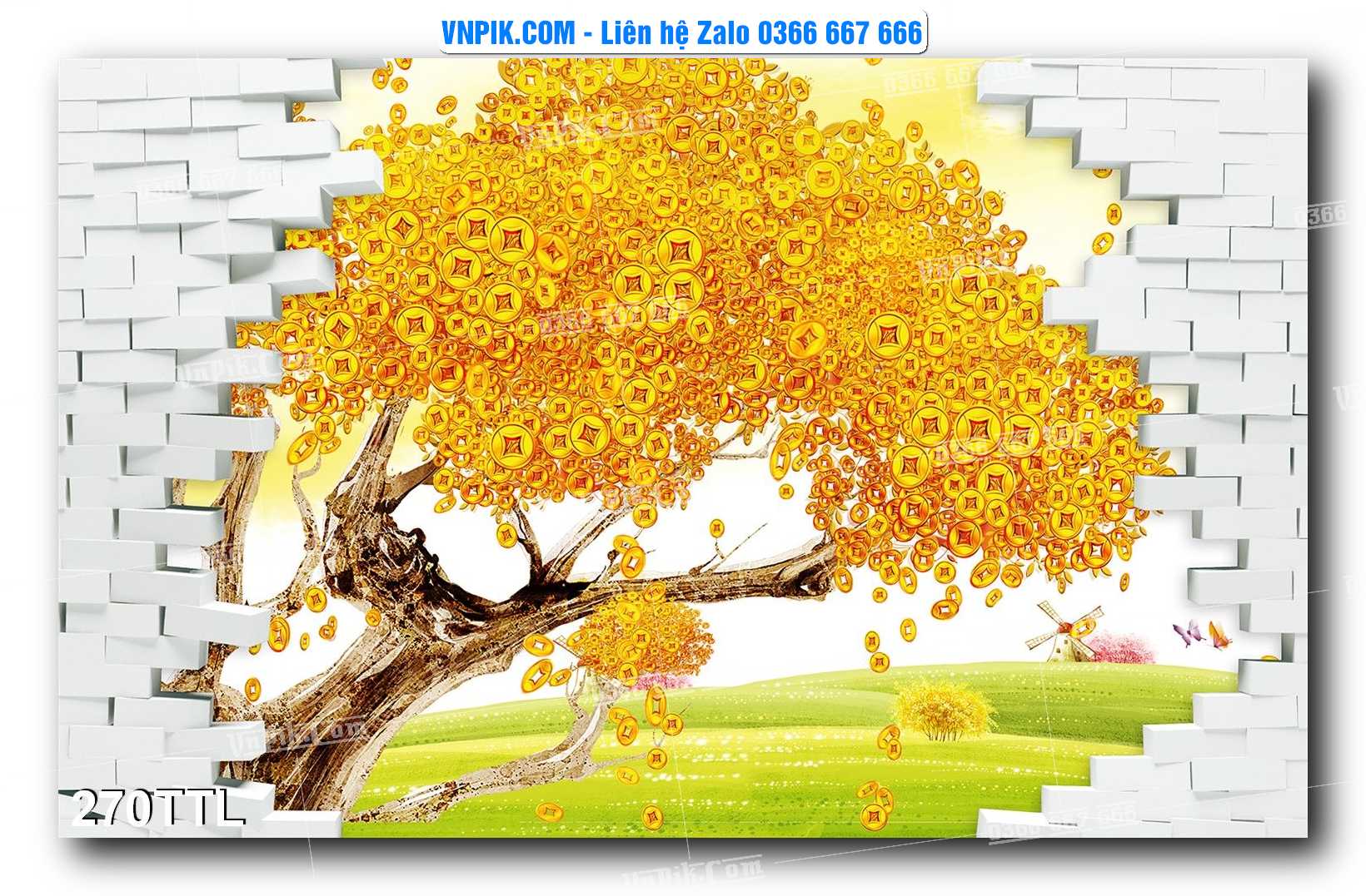 File PSD Vector Tranh Tài Lộc Mẫu Số 270TTL
