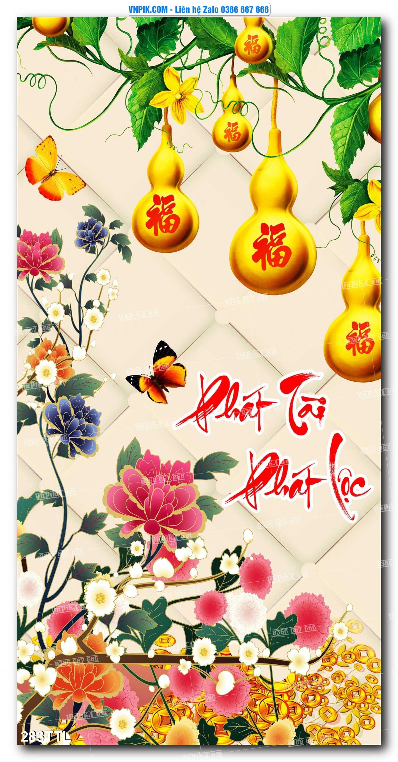 File PSD Vector Tranh Tài Lộc Mẫu Số 283TTL