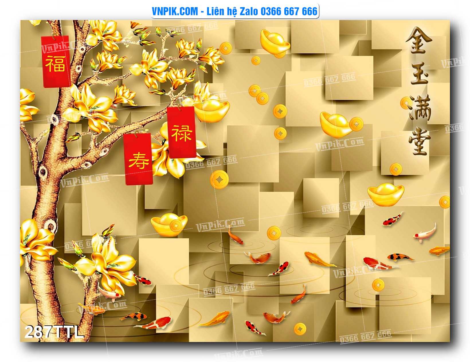 File PSD Vector Tranh Tài Lộc Mẫu Số 287TTL