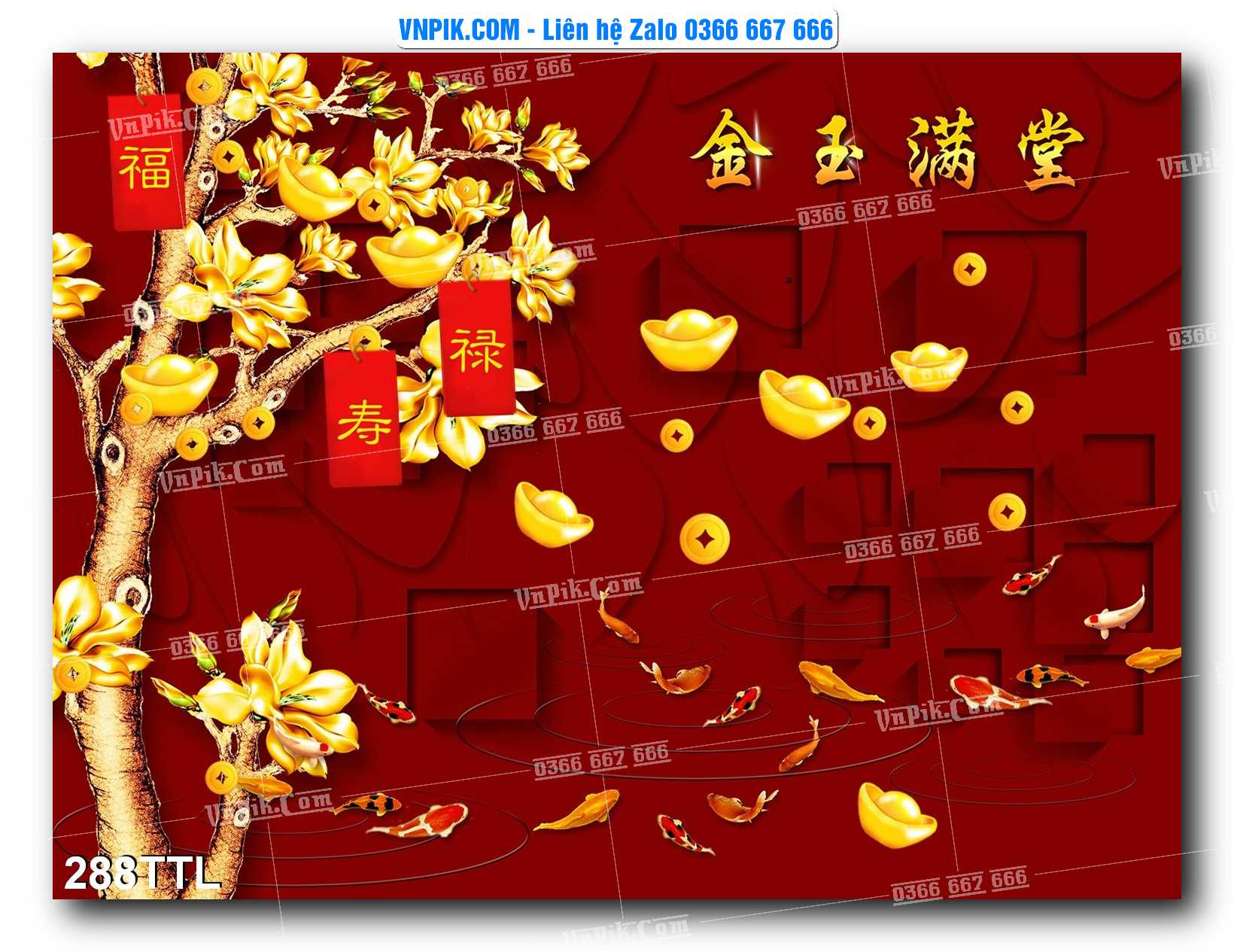 File PSD Vector Tranh Tài Lộc Mẫu Số 288TTL