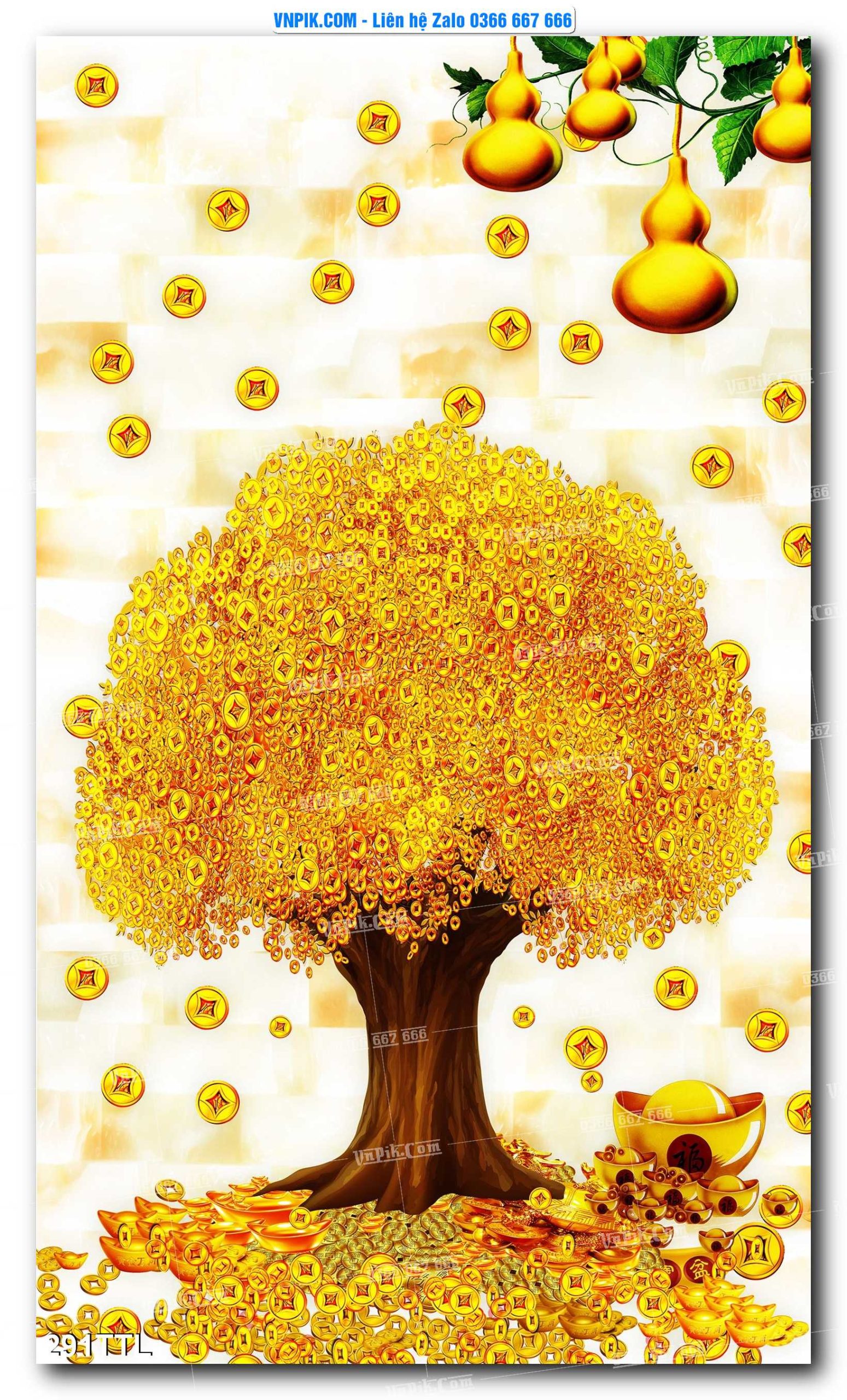 File PSD Vector Tranh Tài Lộc Mẫu Số 291TTL