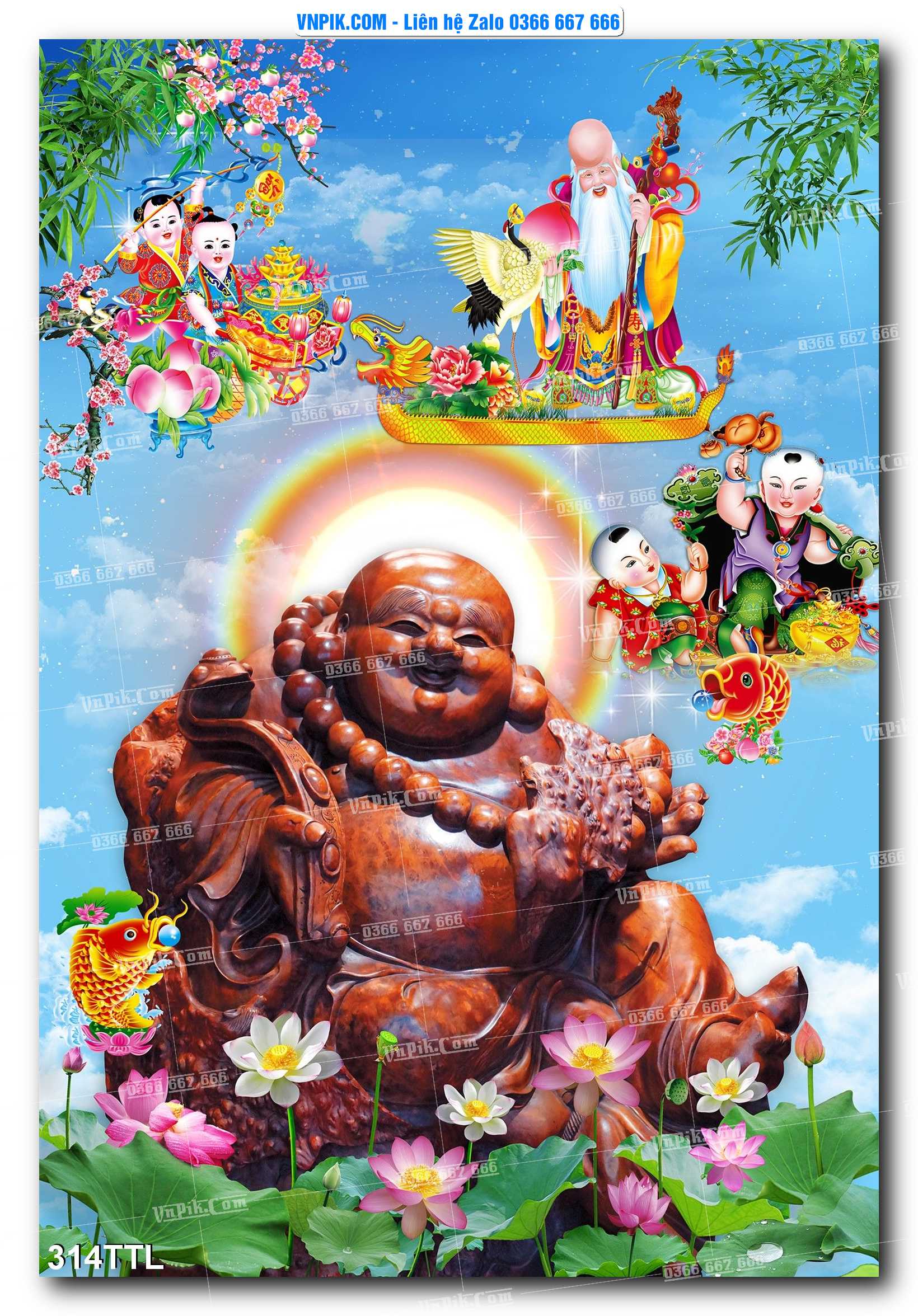 File PSD Vector Tranh Tài Lộc Mẫu Số 314TTL