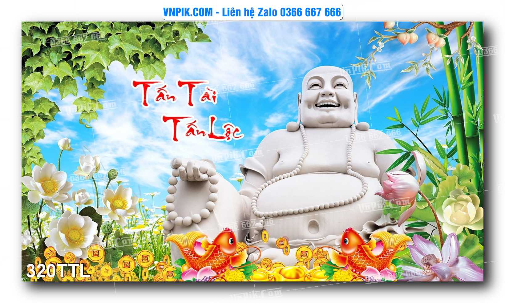File PSD Vector Tranh Tài Lộc Mẫu Số 320TTL