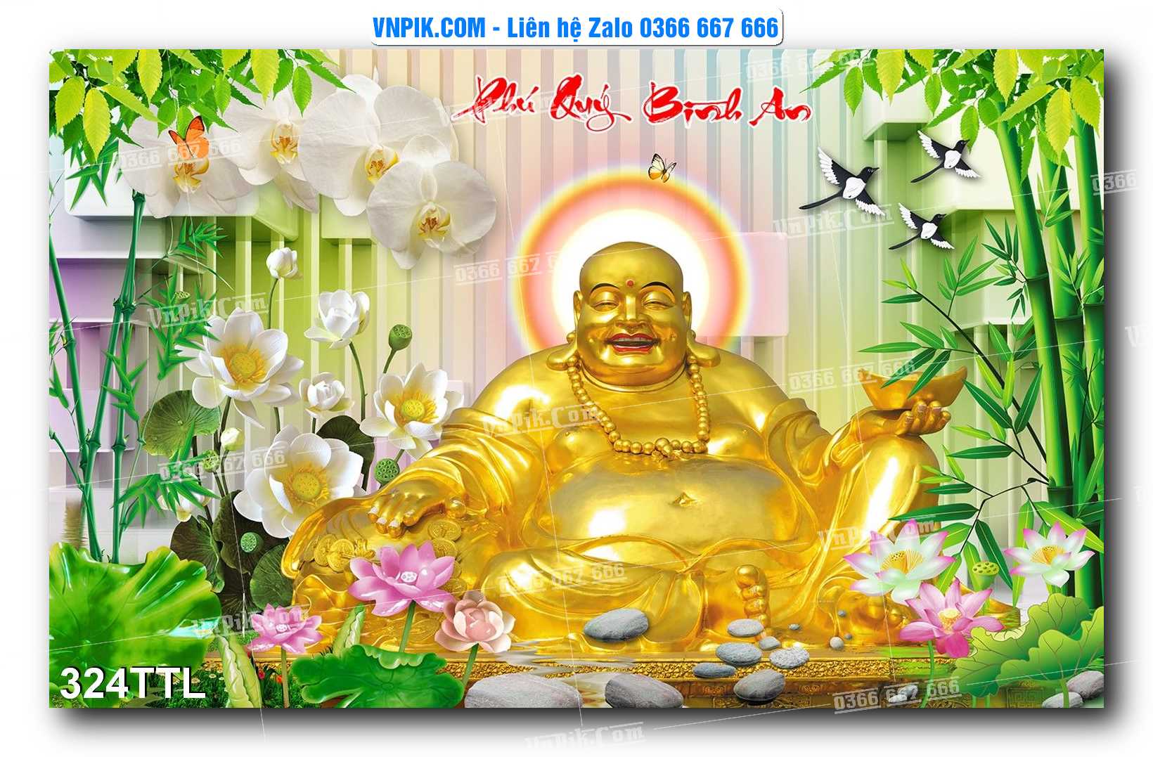 File PSD Vector Tranh Tài Lộc Mẫu Số 324TTL