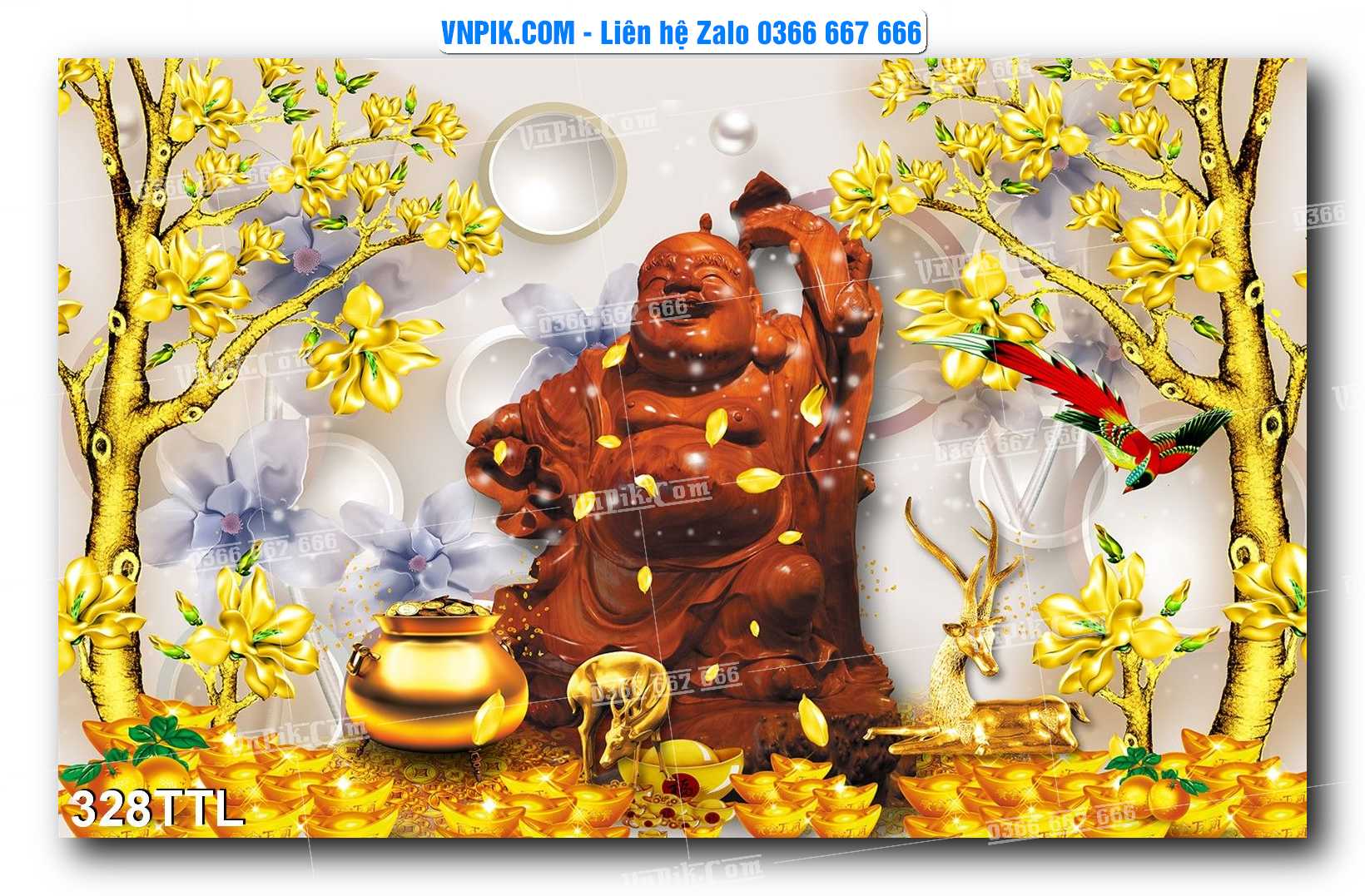 File PSD Vector Tranh Tài Lộc Mẫu Số 328TTL