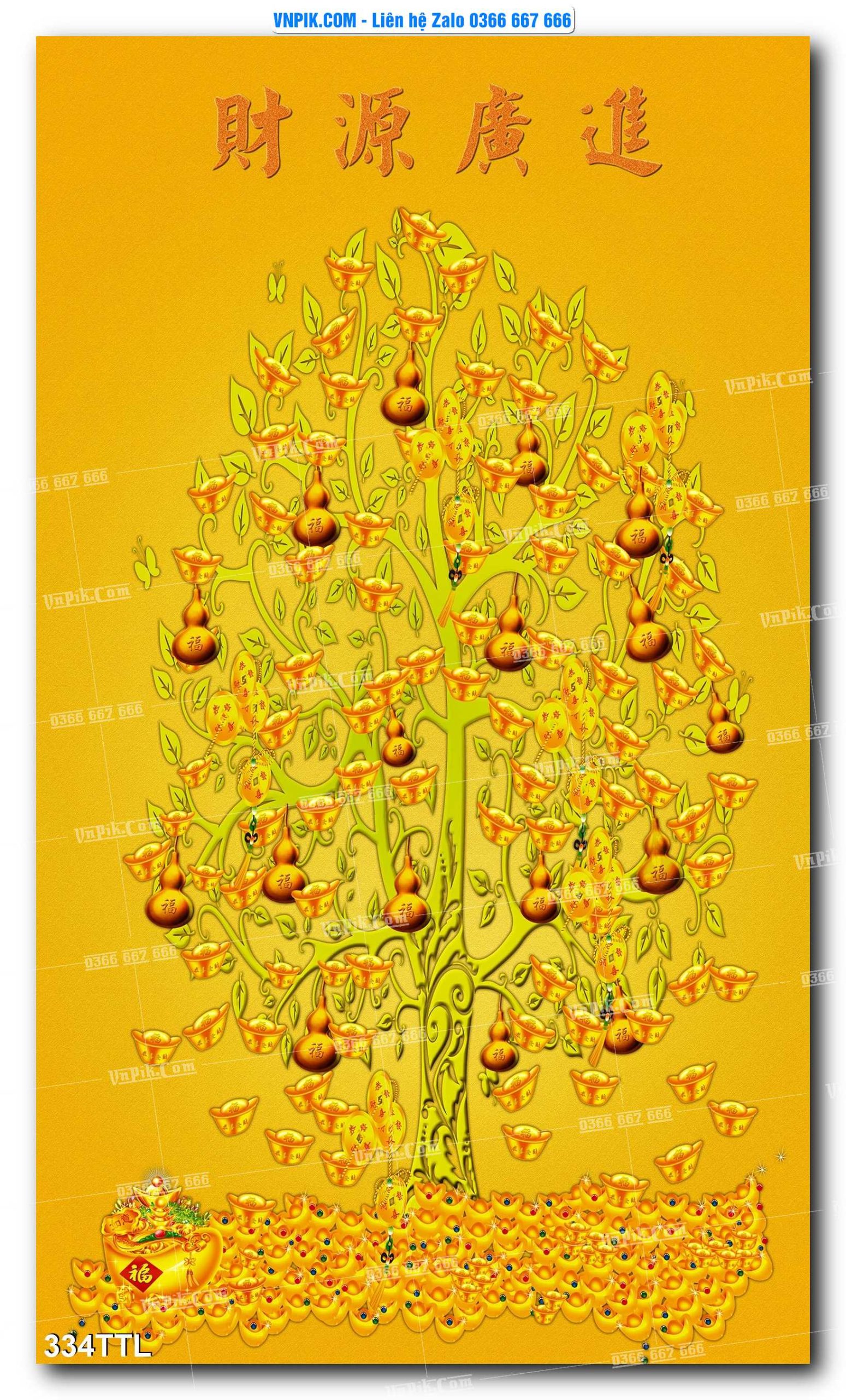 File PSD Vector Tranh Tài Lộc Mẫu Số 334TTL