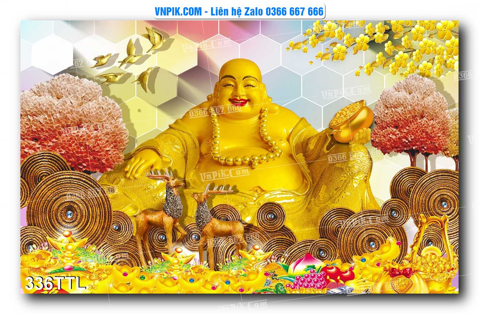 File PSD Vector Tranh Tài Lộc Mẫu Số 336TTL