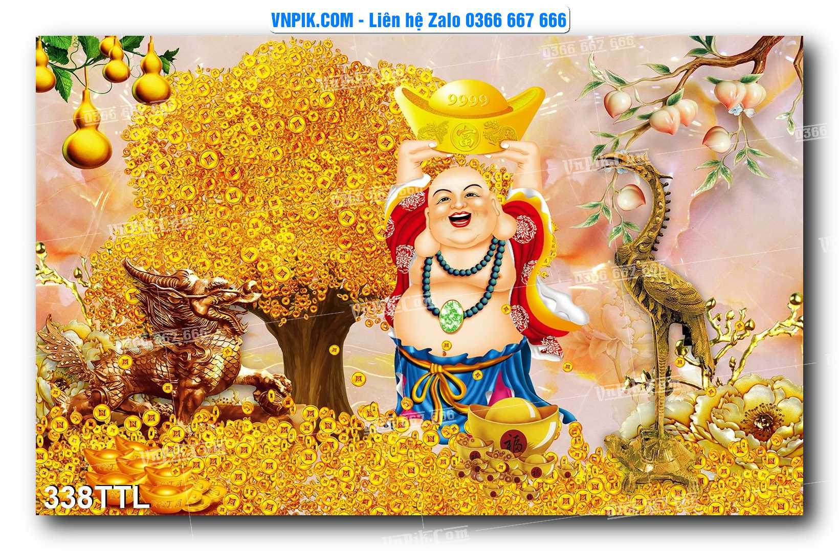 File PSD Vector Tranh Tài Lộc Mẫu Số 338TTL