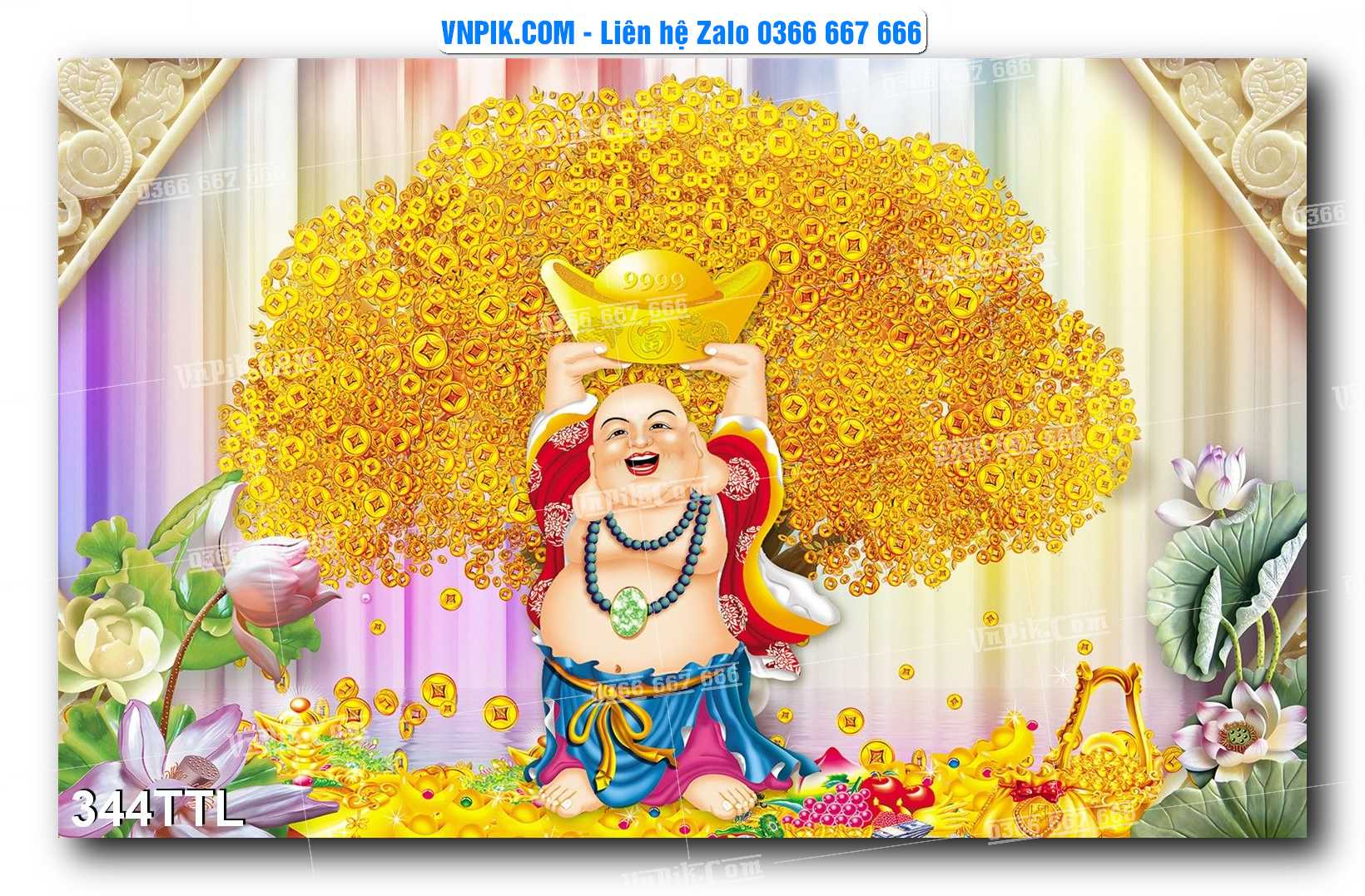 File PSD Vector Tranh Tài Lộc Mẫu Số 344TTL