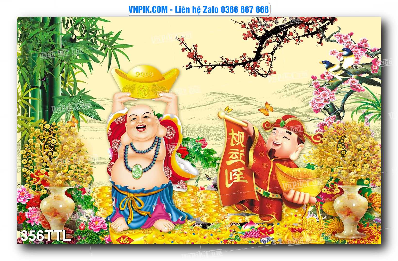 File PSD Vector Tranh Tài Lộc Mẫu Số 356TTL