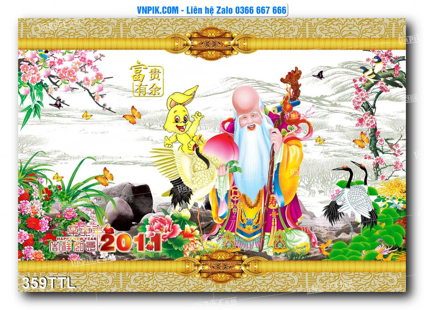 File PSD Vector Tranh Tài Lộc Mẫu Số 359TTL