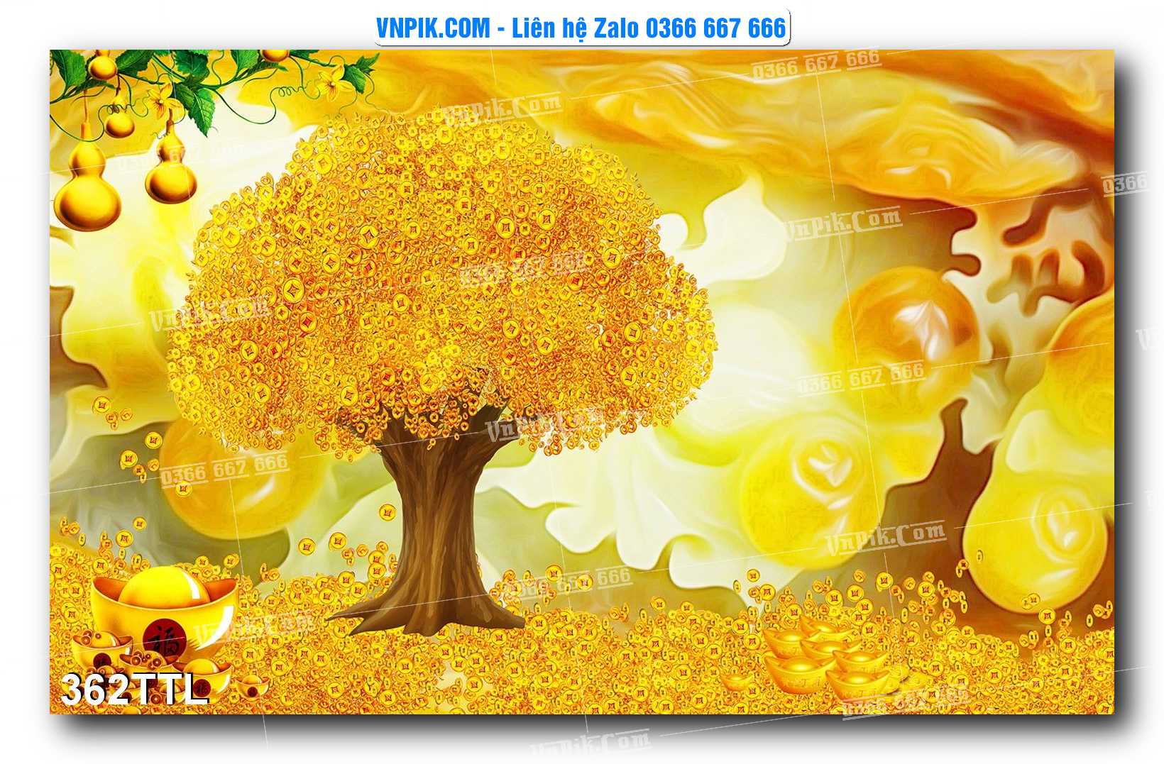 File PSD Vector Tranh Tài Lộc Mẫu Số 362TTL