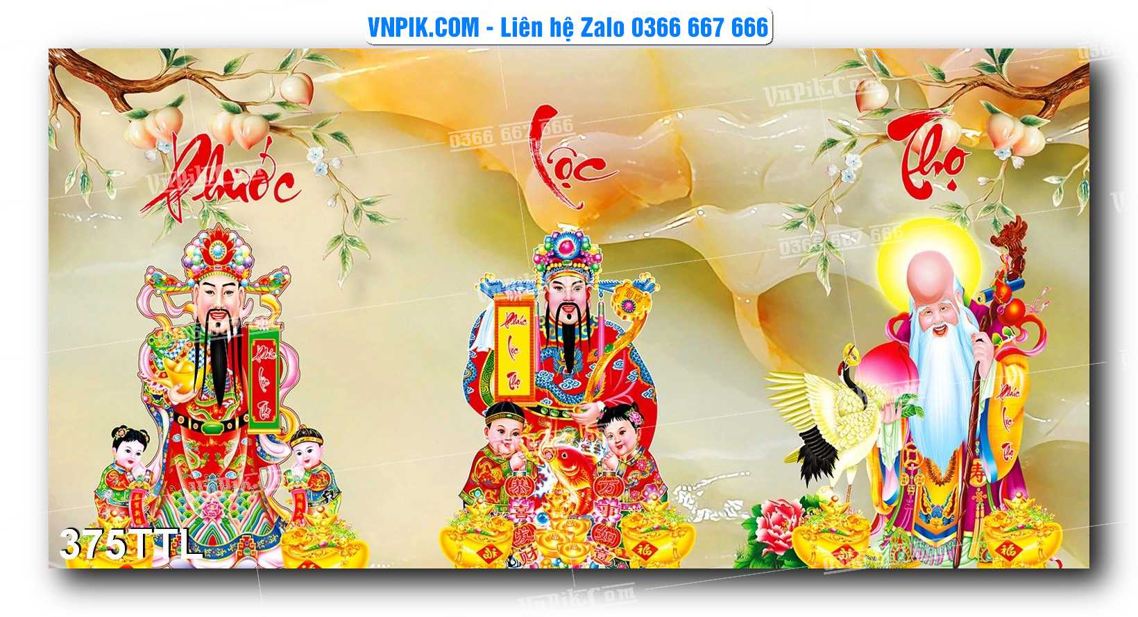 File PSD Vector Tranh Tài Lộc Mẫu Số 375TTL