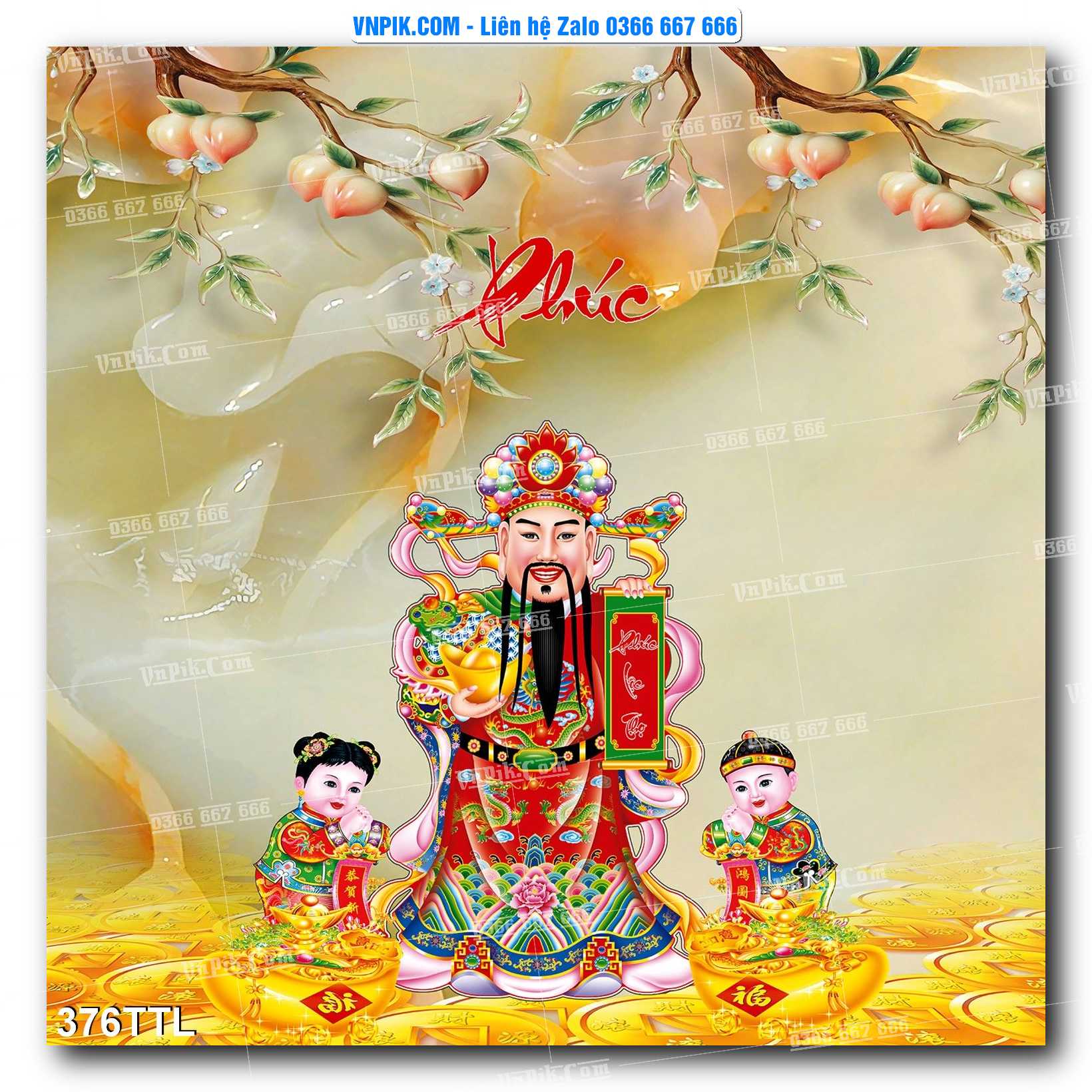File PSD Vector Tranh Tài Lộc Mẫu Số 376TTL