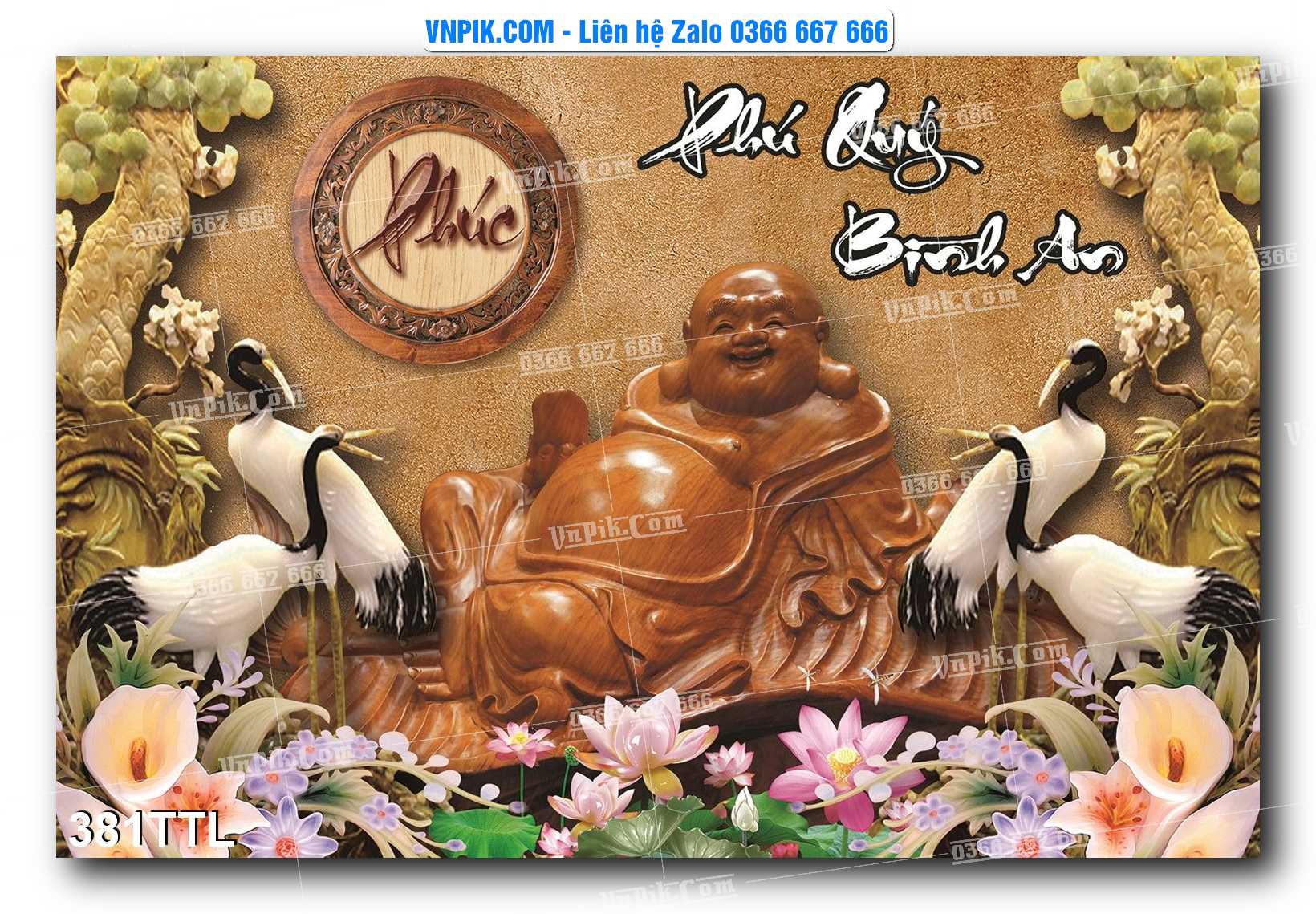 File PSD Vector Tranh Tài Lộc Mẫu Số 381TTL