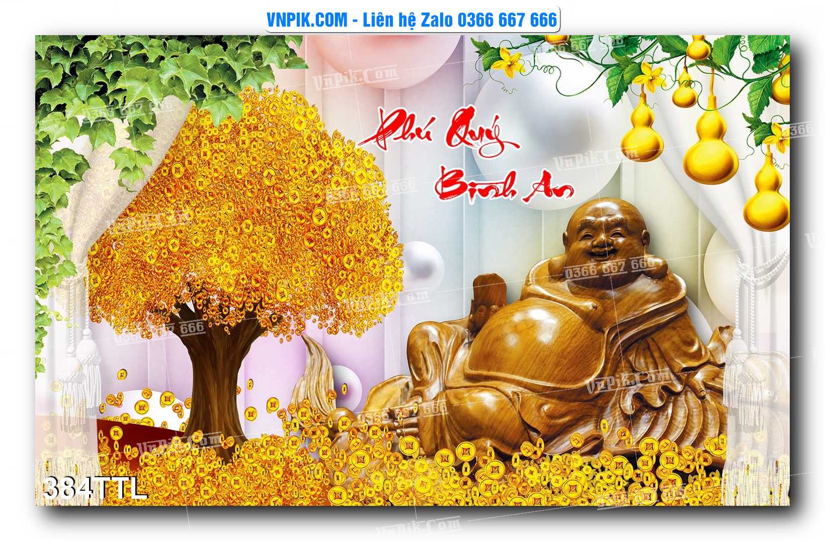 File PSD Vector Tranh Tài Lộc Mẫu Số 384TTL