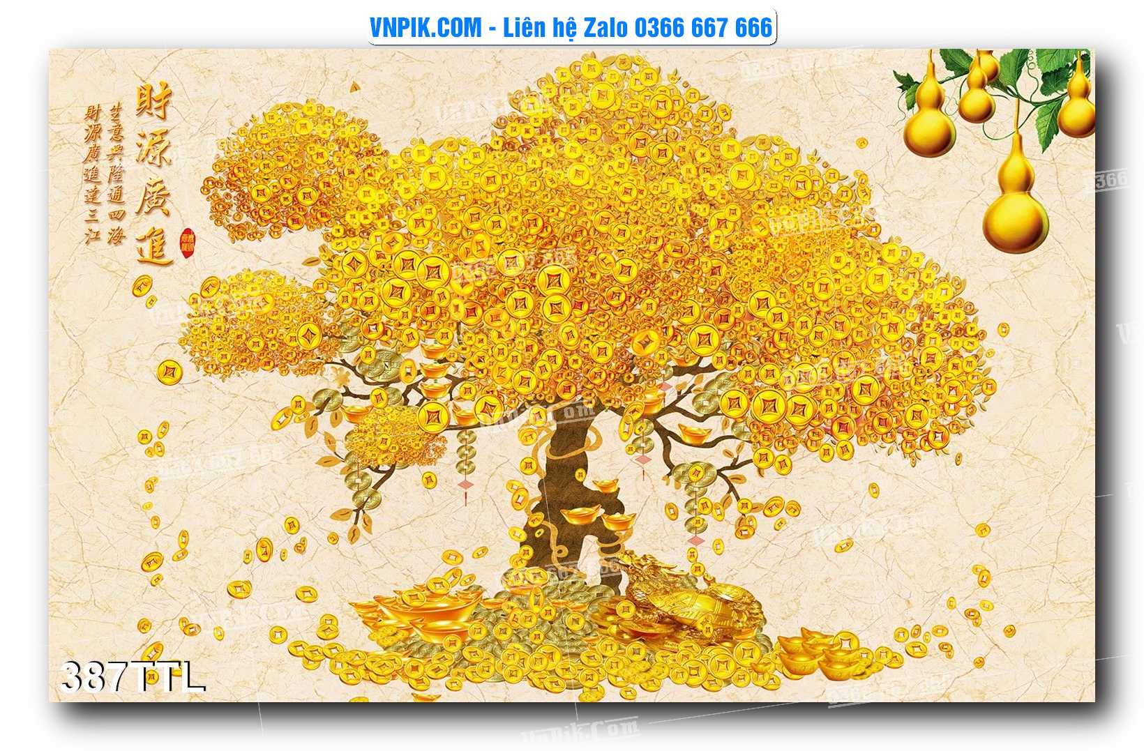 File PSD Vector Tranh Tài Lộc Mẫu Số 387TTL