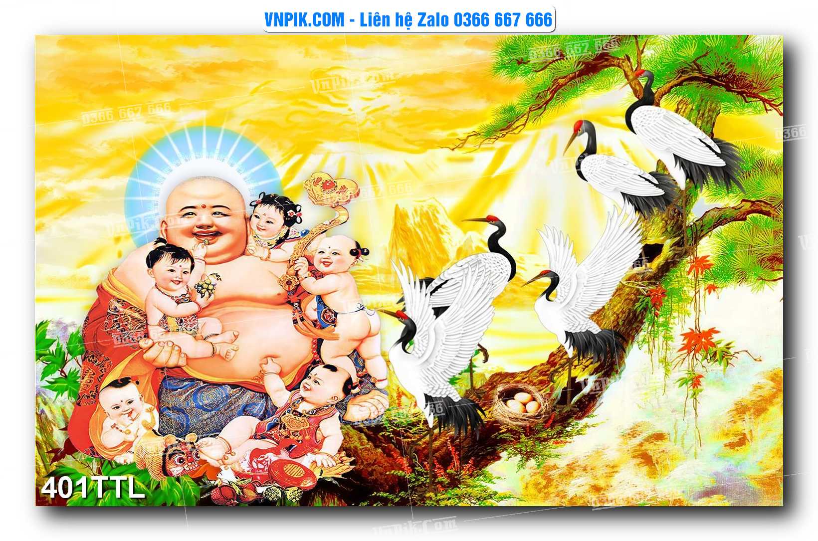 File PSD Vector Tranh Tài Lộc Mẫu Số 401TTL