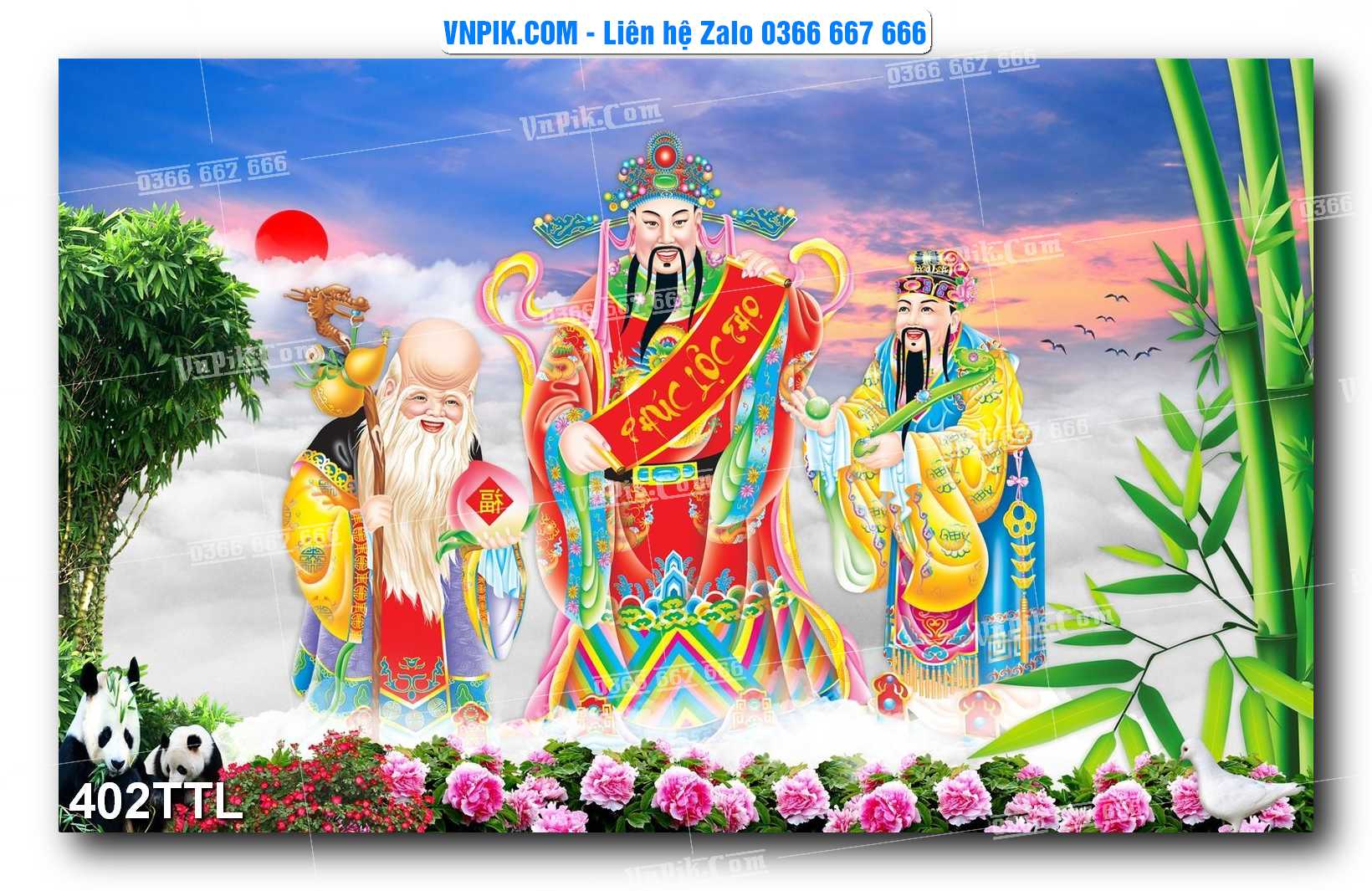 File PSD Vector Tranh Tài Lộc Mẫu Số 402TTL