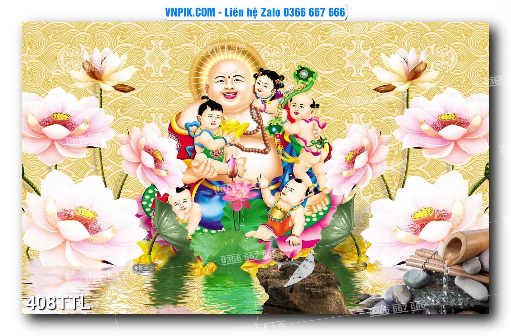 File PSD Vector Tranh Tài Lộc Mẫu Số 408TTL
