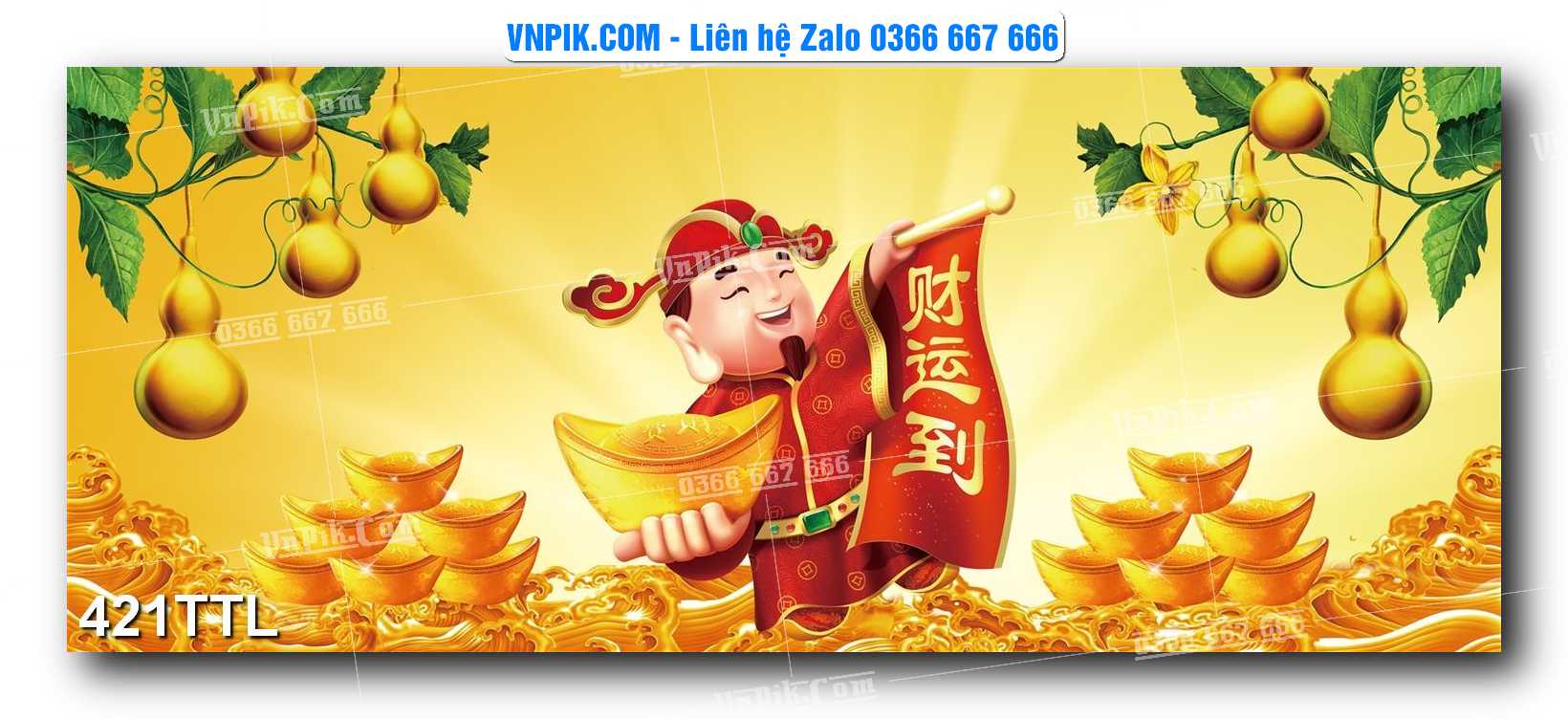 File PSD Vector Tranh Tài Lộc Mẫu Số 421TTL