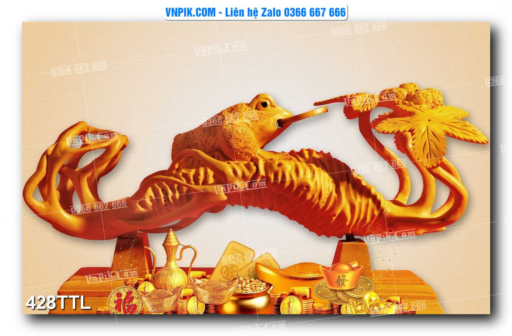 File PSD Vector Tranh Tài Lộc Mẫu Số 428TTL
