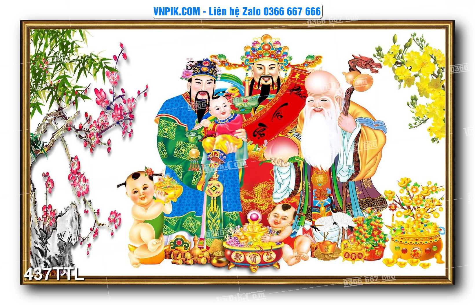 File PSD Vector Tranh Tài Lộc Mẫu Số 437TTL
