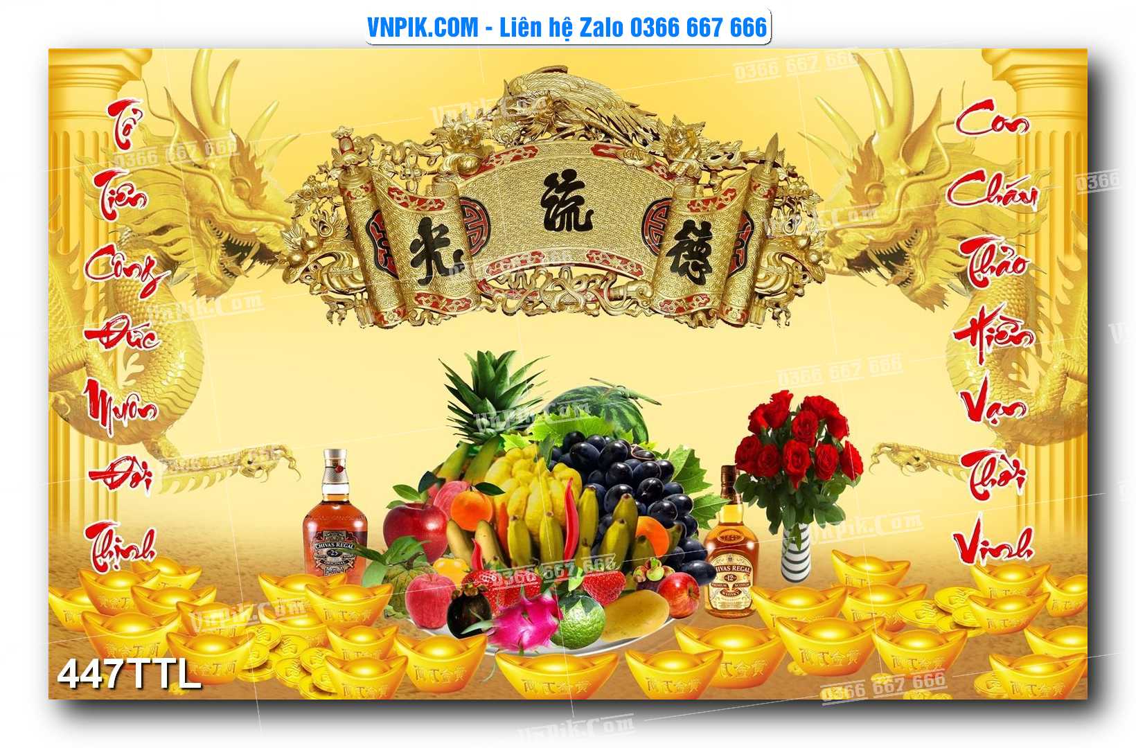 File PSD Vector Tranh Tài Lộc Mẫu Số 447TTL