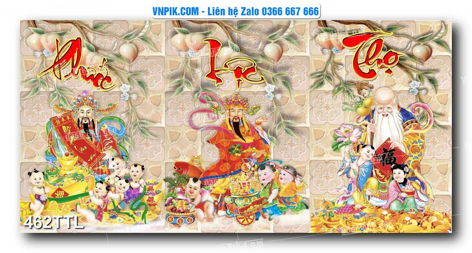 File PSD Vector Tranh Tài Lộc Mẫu Số 462TTL