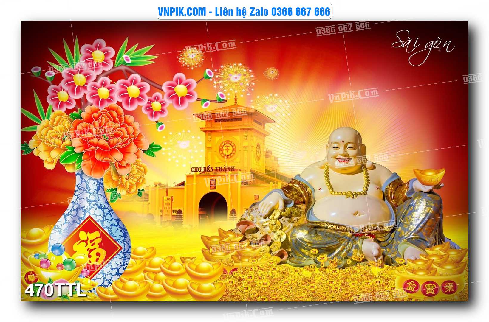 File PSD Vector Tranh Tài Lộc Mẫu Số 470TTL