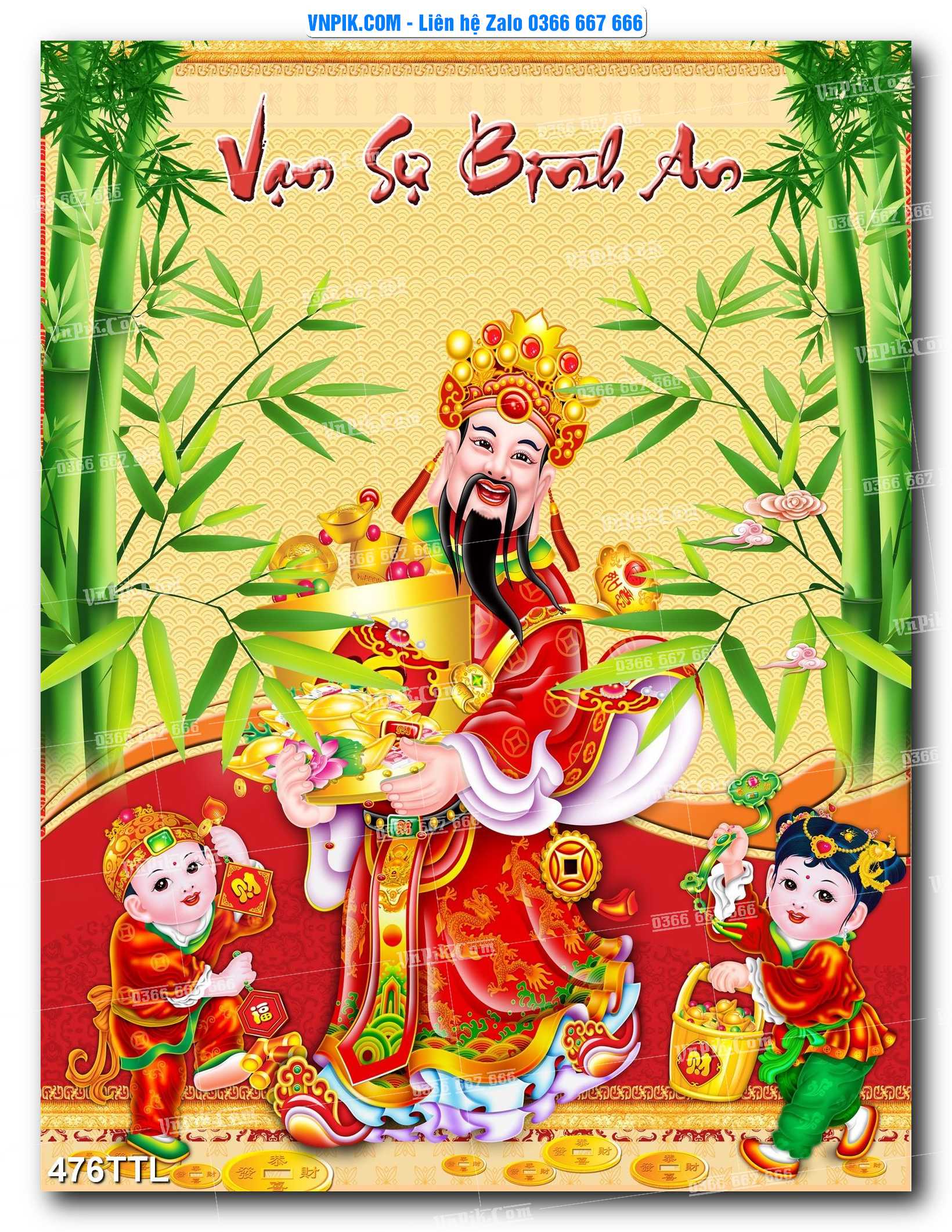 File PSD Vector Tranh Tài Lộc Mẫu Số 476TTL