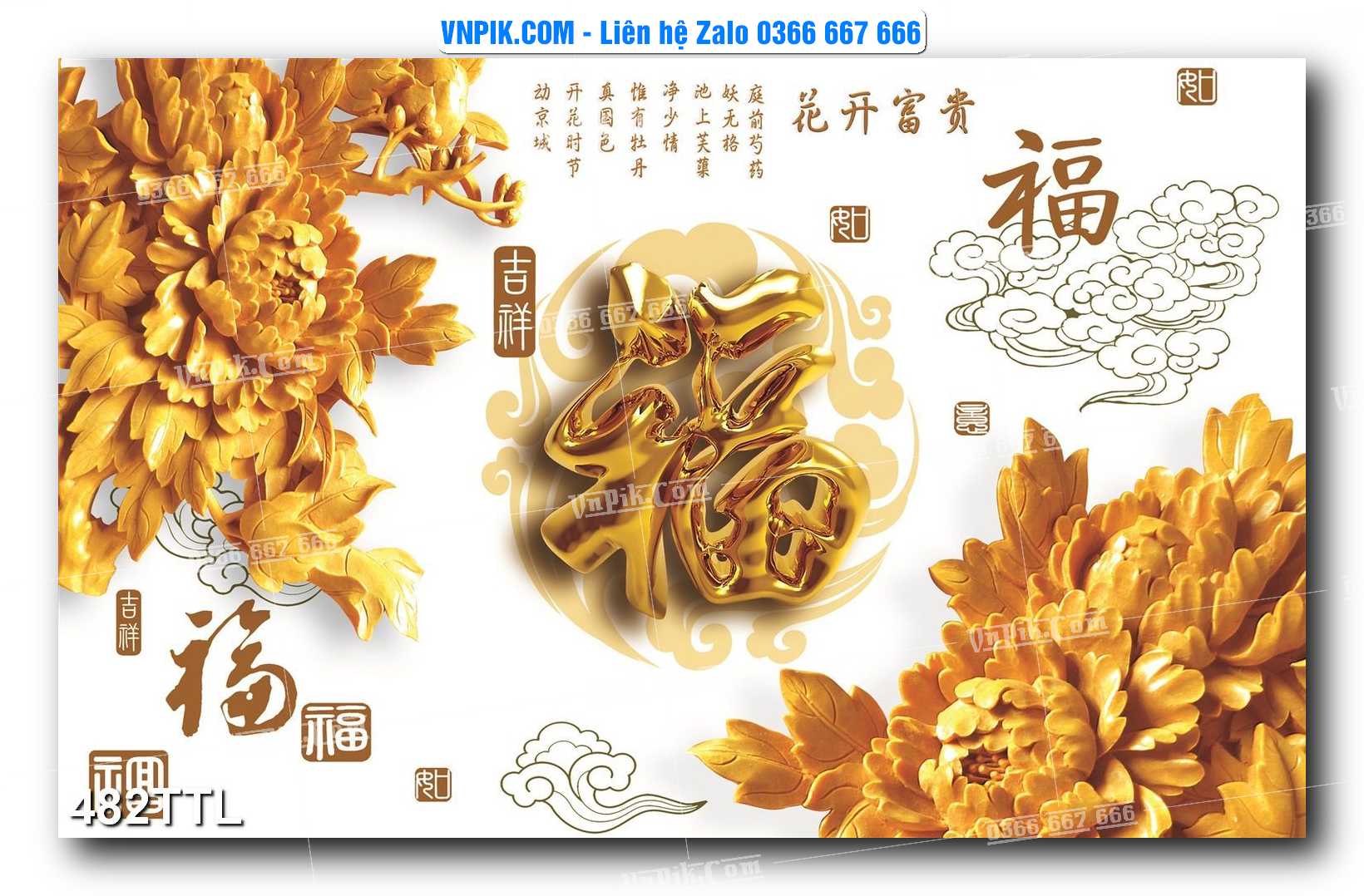 File PSD Vector Tranh Tài Lộc Mẫu Số 482TTL