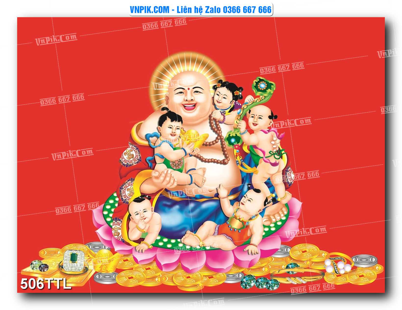File PSD Vector Tranh Tài Lộc Mẫu Số 506TTL