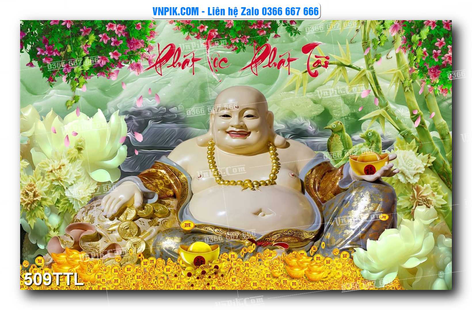 File PSD Vector Tranh Tài Lộc Mẫu Số 509TTL