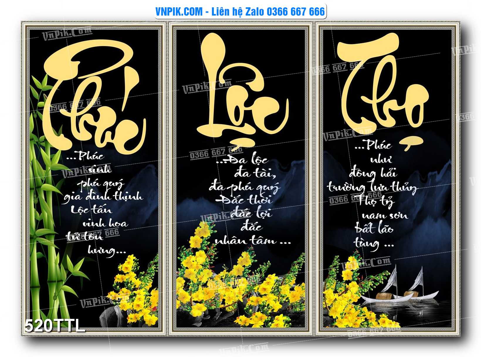File PSD Vector Tranh Tài Lộc Mẫu Số 520TTL